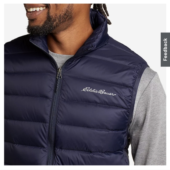 NWOT Men's Eddie Bauer CirrusLite Down Vest, navy size Large - Picture 4 of 8